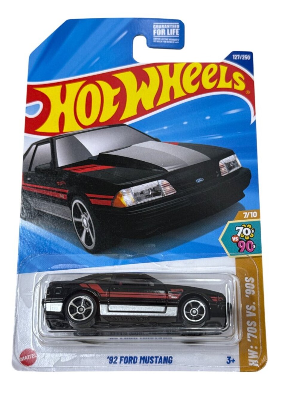 Hot Wheels 92 Ford Mustang HW 70s vs 90s 7/10 1:64 Diecast New on Card